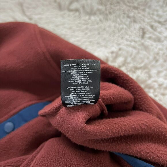 32 Degrees Men's Large 1/4 Snap Long Sleeve Rust Red Hiking Fleece Pullover - Picture 15 of 15